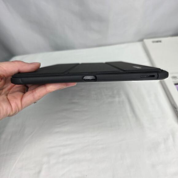 Rugged Armor Black Galaxy Tablet S7 FE 5G Foldable Case /Cover Triangle Stand - Picture 7 of 12